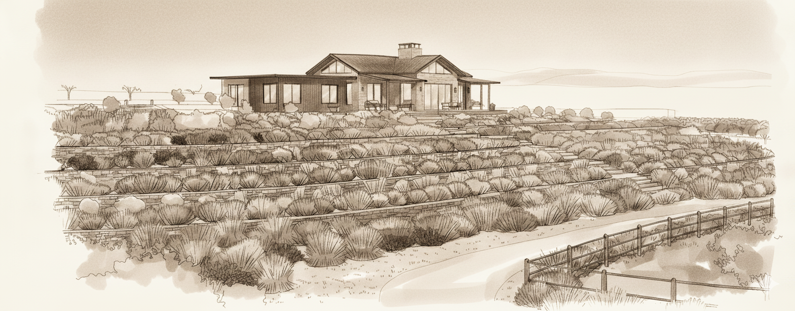 Scenic farm landscape